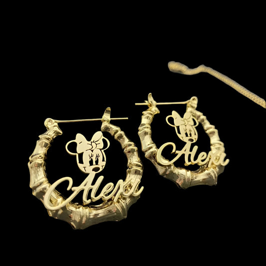 🎀Minnie Bow”Character Earrings 30mm