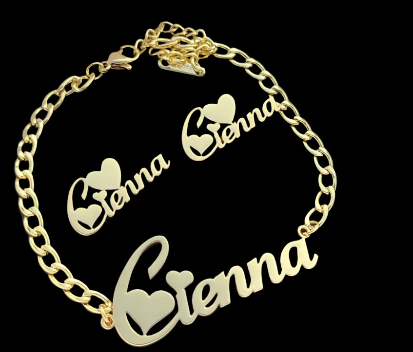 Linked Anklet/Earrings Set Kids