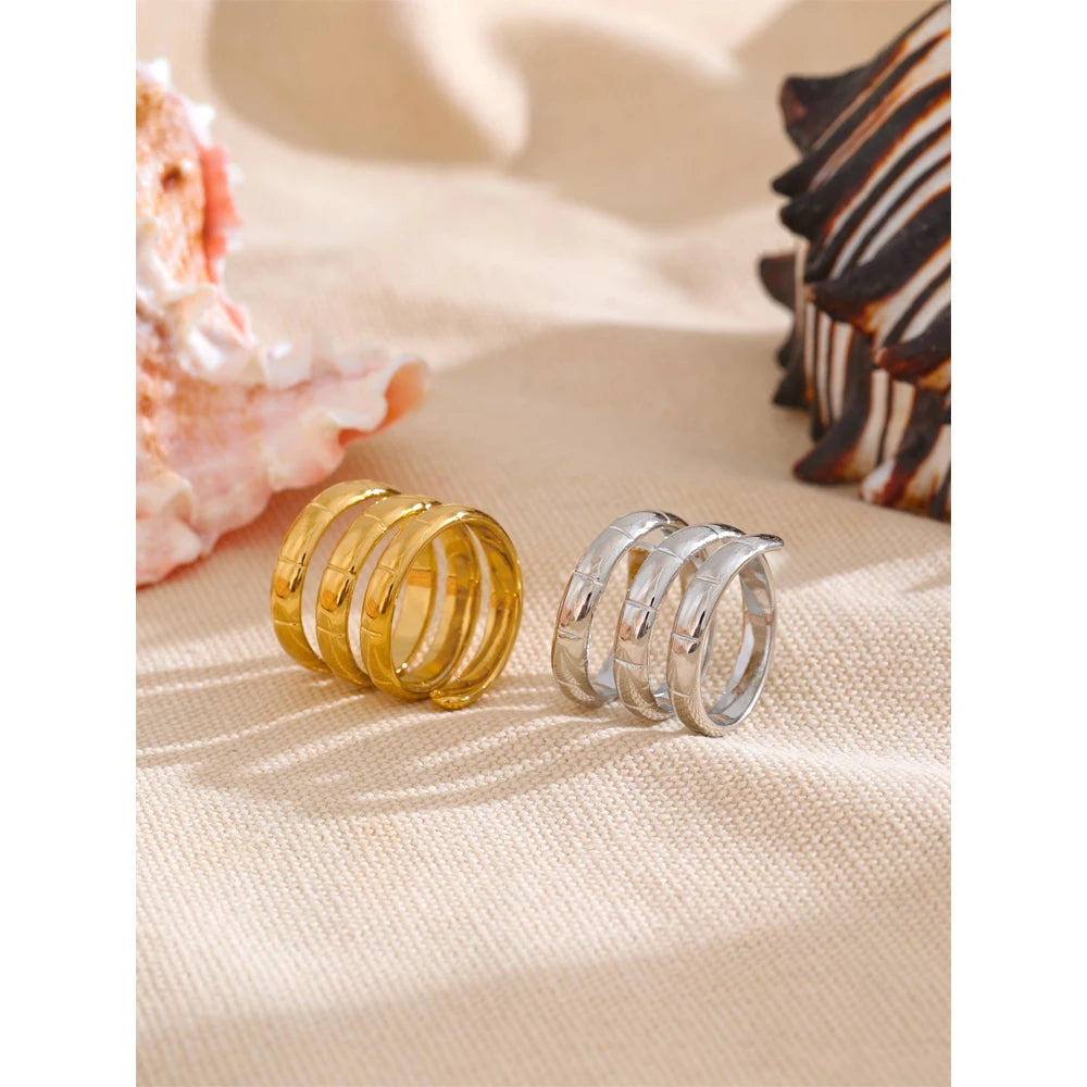 Layered Wrapped Finger Ring